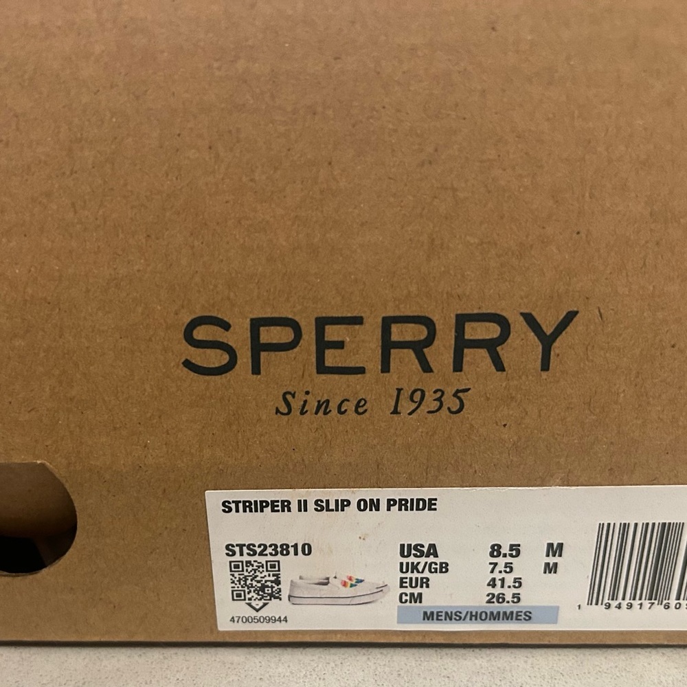Sperry Striper II Slip On Pride Men’s 8.5/Women’s 10 - Picture 5 of 5